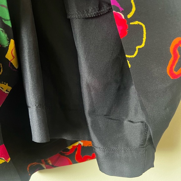 ESCADA BERGDORF GOODMAN Silk Dress Floral Silk Vintage Colorful Coquette Bow 10 - Picture 8 of 12